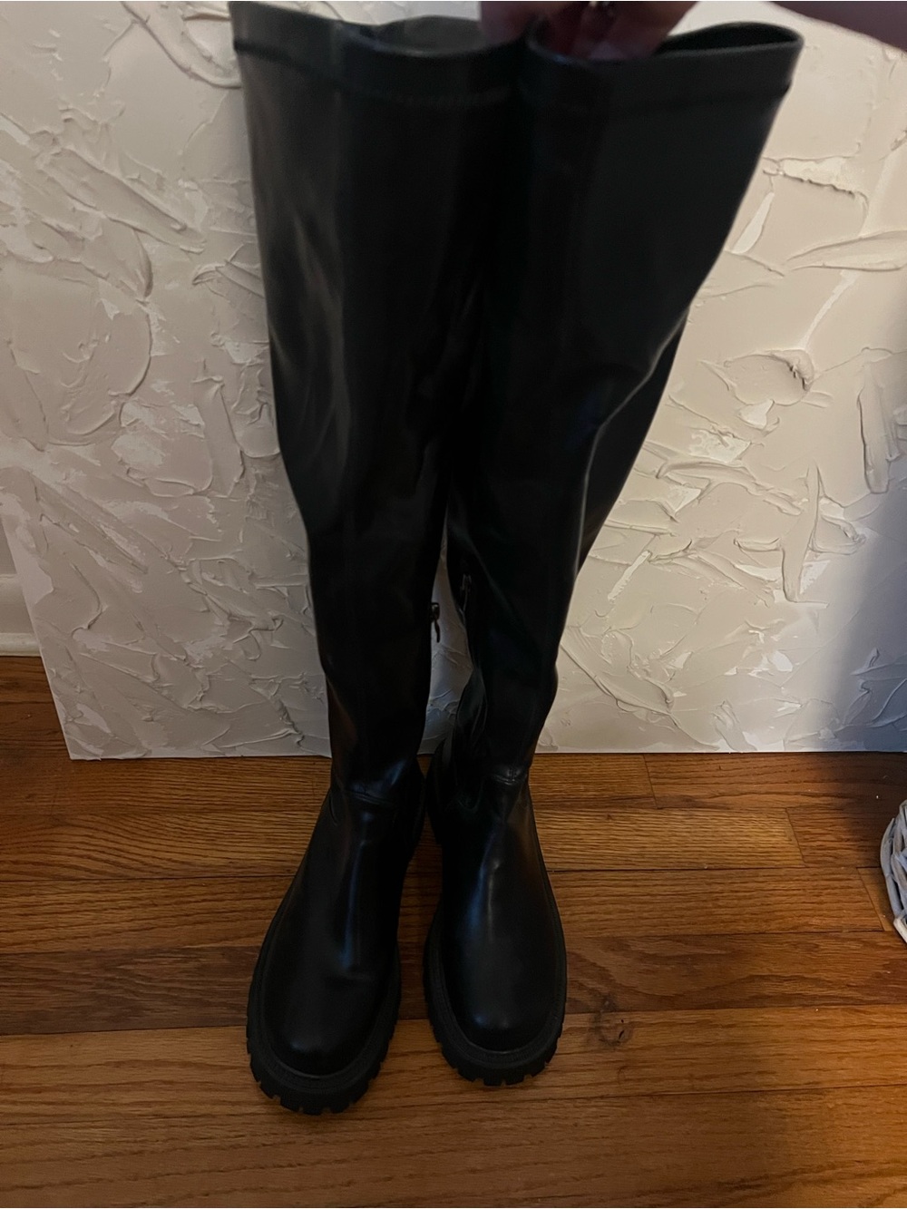 Black Tall Chunky Sole Boots